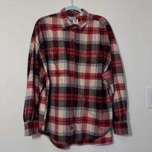 Levi’s Women's Plaid Flannel Shirt Size XL Pockets Long Sleeve Button Up